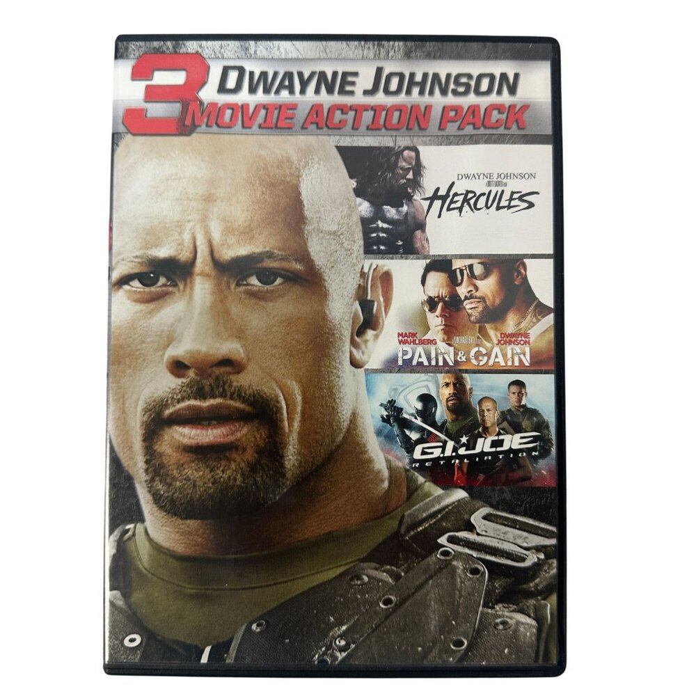 Dwayne Johnson 3 Movie Action Pack DVD Hercules Pain & Gain GI Joe Retaliation